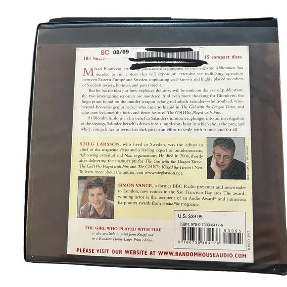 The Girl Who Played With Fire CD Audiobook by Stieg Larson 15 Discs 18 1/2 Hours - Picture 3 of 5